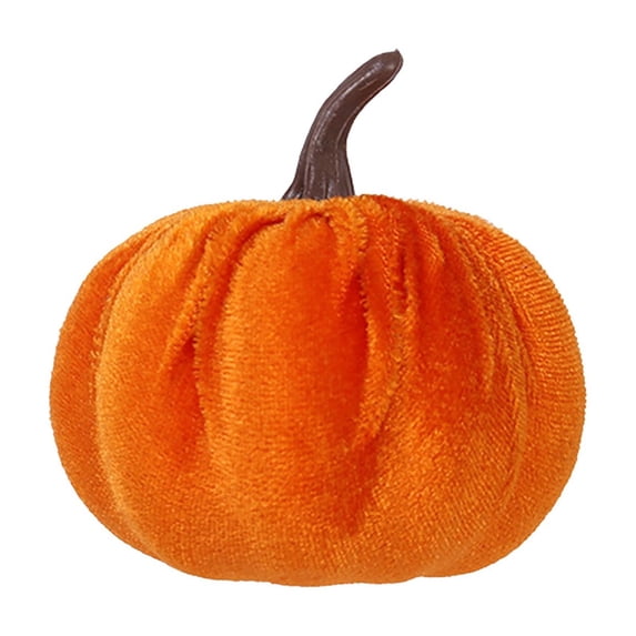 Velvet Pumpkin Set 3-Pack Fall Artificial Pumpkins in Assorted Colors for Farmhouse Table Centerpiece