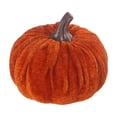 thumbnail image 1 of Velvet Pumpkins Artificial Fall Harvest Halloween Decoration, Harvest Themed Decor, Halloween Thanksgiving Kitchen Decoration Simulation Vegetable Photography Props, 1 of 6