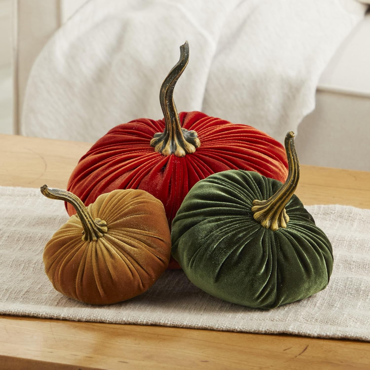 Velvet Pumpkins Create Your Own Set of 3 Different Sizes, you choose ...