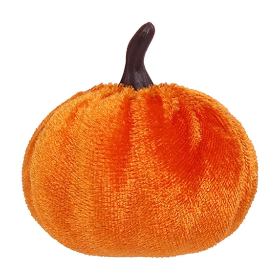 Velvet Pumpkins Rustic Autumn Harvest Decoration, Velvet Artificial Pumpkin Soft Stuffed Artificial Pumpkins for Table Kitchen Centerpiece Fall Harvest Halloween Thanksgiving Decor