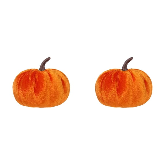 Velvet Pumpkins Rustic Autumn Harvest Decoration, Velvet Artificial Pumpkin Soft Stuffed Artificial Pumpkins for Table Kitchen Centerpiece Fall Harvest Halloween Thanksgiving Decor