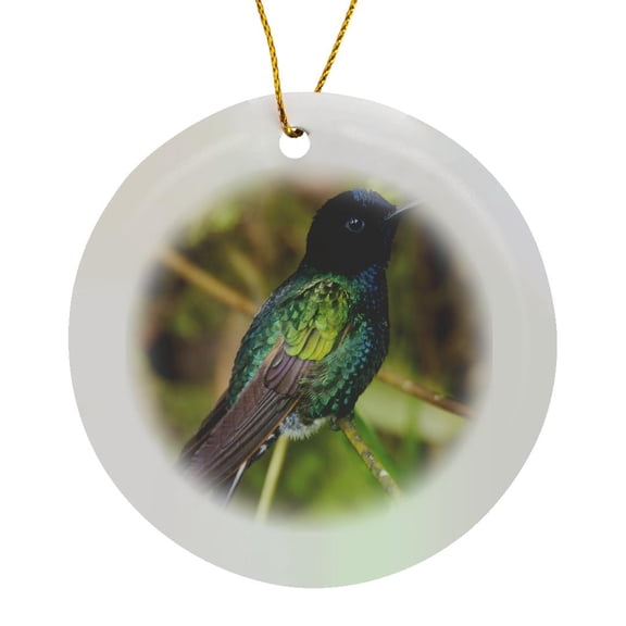 3drose, Velvet-purple Coronet ., Circle Porcelain Ornament