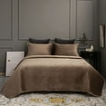 Velvet Quilted Bedspread on the Bed Quilting Mattress Topper Double