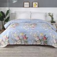 Bedspread Quilted Bed Cover Queen King Size Pastoral Style Coverlet Non