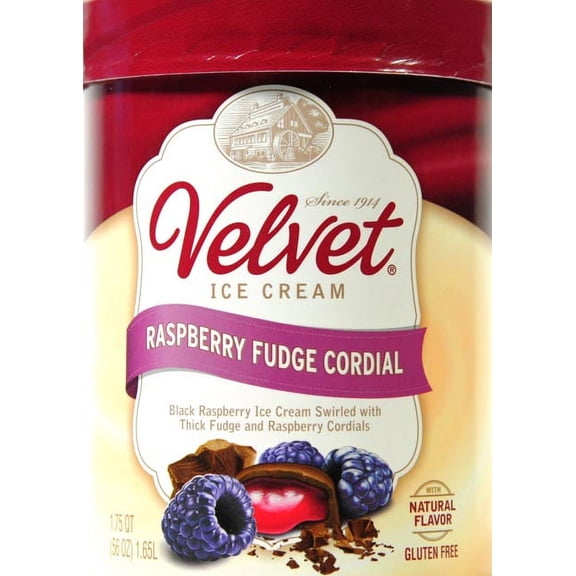 Velvet Raspberry Fudge Cordial Ice Cream, 1.75 qt
