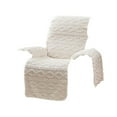 thumbnail image 1 of Velvet Recliner Chair Cover, Nonslip Recliner Sofa Cover, Furniture Protector with Elastic Straps, Beige Velvet Fabric, Washable, Durable, 55x195cm Size, 1 of 8