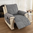 thumbnail image 1 of Velvet Recliner Chair Cover Soft Thickened Recliner Slipcover Non Slip Washable Lazy Boy Recliner Couch Cover All Seasons Reclining Sofa Slipcover Furniture Protector for Pets Kids Dark Grey, 1 of 10