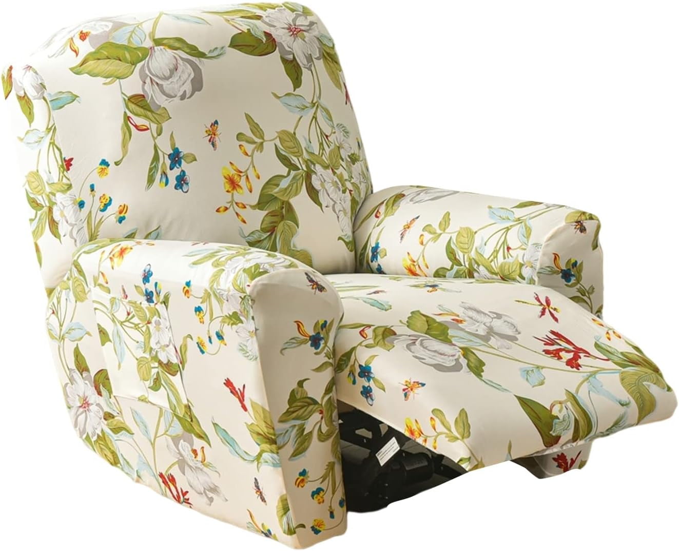 Velvet Recliner Cover 4 Pieces Printed Lazy Boy Chair Covers Recliner