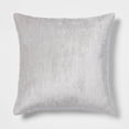 thumbnail image 1 of Velvet Rib Textured Square Throw Pillow Gray - Modern Indoor Decorative Accent, Polyester Fiber Fill, 1 of 4