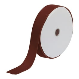 Ribbon Traditions 2.5 Wired Suede Velvet Ribbon Rustic Brown - 10 Yards 