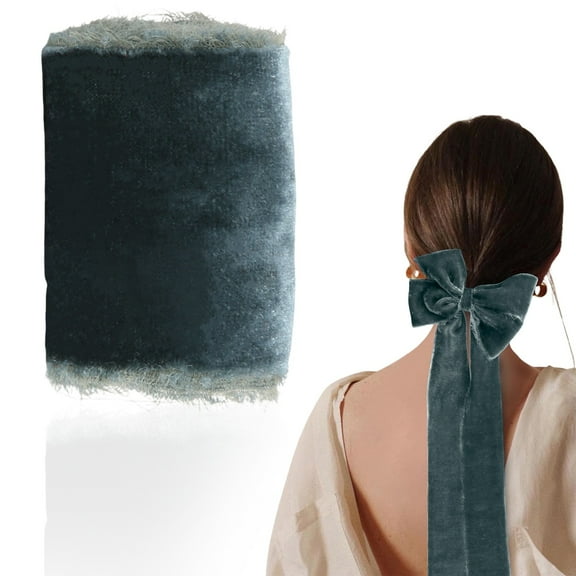 Velvet Ribbon for Bouquets, Velvet Ribbon with Cut Edges for Wrapping Wedding Cards and Decorations,Velvet Ribbon for Bouquets Flocked Tear Edge Craft Ribbon for Wrapping Wedding Card Tying Decor