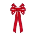 thumbnail image 1 of RXMEKW Velvet Ribbon Christmas Red Swallowtail Bow Decoration Wires Trims Flocking Bow, 1 of 6