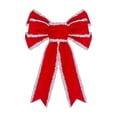 thumbnail image 1 of RXMEKW Velvet Ribbon Christmas Red Swallowtail Bow Decoration Wires Trims Flocking Bow, 1 of 6
