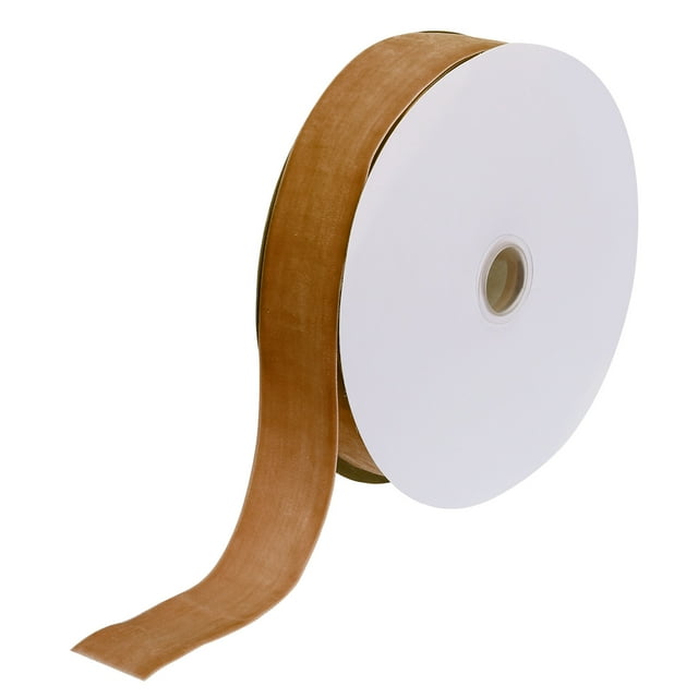 Velvet Ribbon Single Face Spool Silky Velvet Fabric for Bouquets DIY Crafts Gift Wrapping Wedding Party Dark Brown_1 1/2 Inch x 10 Yard