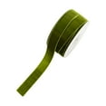 thumbnail image 1 of Velvet Ribbon,Single Face Thin Velvet Ribbon for Gift Wrapping,Light Brown Ribbon for Christmas Decoration,Hair Bows,Handmade Cafts,Home Decor,Moss Green, 1 of 6