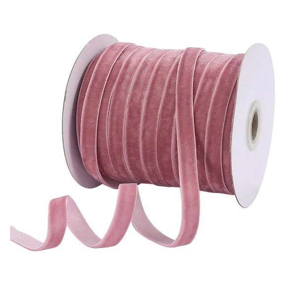 Velvet Ribbon, Velvet Fabric Thin Velvet Ribbon for Choker Gift Wrapping Hair Bows Flower Bouquet Wedding Making Christmas Decoration 3/8 Inch 50 Yards
