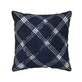 thumbnail image 1 of Velvet Rimmed Pillowcase Is Not Easy To Open Line Deformation Invisible Zipper Opening And Closing Only Pillowcase Does Not Contain Pillow Core Argyle Plaid Blue_1 20"X20", 1 of 8