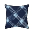 thumbnail image 1 of Velvet Rimmed Pillowcase Is Not Easy To Open Line Deformation Invisible Zipper Opening And Closing Only Pillowcase Does Not Contain Pillow Core Argyle Plaid Deepskyblue_4 16"X16", 1 of 8