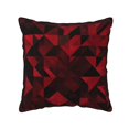 thumbnail image 1 of Velvet Rimmed Pillowcase Is Not Easy To Open Line Deformation Invisible Zipper Opening And Closing Only Pillowcase Does Not Contain Pillow Core Darkred Geometric Patterns_1 20"X20", 1 of 8