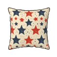 thumbnail image 1 of Velvet Rimmed Pillowcase Is Not Easy To Open Line Deformation Invisible Zipper Opening And Closing Only Pillowcase Does Not Contain Pillow Core Independence Day Theme Elements Star (8) 18"X18", 1 of 8