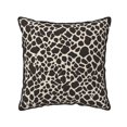 thumbnail image 1 of Velvet Rimmed Pillowcase Is Not Easy To Open Line Deformation Invisible Zipper Opening And Closing Only Pillowcase Does Not Contain Pillow Core Leopard Print Pattern White And Black_4 20"X20", 1 of 8