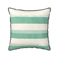 thumbnail image 1 of Velvet Rimmed Pillowcase Is Not Easy To Open Line Deformation Invisible Zipper Opening And Closing Only Pillowcase Does Not Contain Pillow Core Lightseagreen Stripe_3 16"X16", 1 of 6