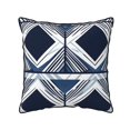 thumbnail image 1 of Velvet Rimmed Pillowcase Is Not Easy To Open Line Deformation Invisible Zipper Opening And Closing Only Pillowcase Does Not Contain Pillow Core Navy Geometric Patterns_1 16"X16", 1 of 8