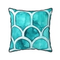 thumbnail image 1 of Velvet Rimmed Pillowcase Is Not Easy To Open Line Deformation Invisible Zipper Opening And Closing Only Pillowcase Does Not Contain Pillow Core Turquoise Moroccan Trellis Hand-Drawn Sketch_2 20"X20", 1 of 8