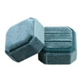 thumbnail image 1 of Velvet Ring Box for Proposal, Engagement, Wedding, Ceremony, Ring Box Storage 2 Slots Jewelry Box Peacock Green, 1 of 7