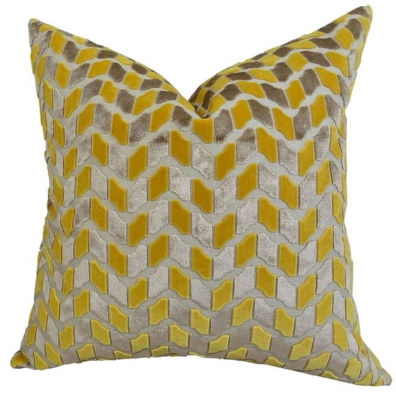Velvet Rope Handmade Double Sided Throw Pillow - Copper & Taupe - 12 x 25 in.