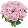 thumbnail image 1 of Velvet Rose Artificial Flowers with Long Stems, Real Touch Fake Roses Florals for Valentine's DIY Wedding Bouquet Party Table Centerpiece Home Arrangement Decorations (Pink), 1 of 5