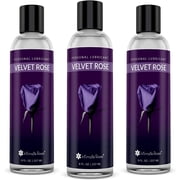 Intimate Rose Water-Based Personal Lubricant for Men, Women & Couples, Unscented, Non-Staining, 3 Pack of 8 Fl Oz Bottles