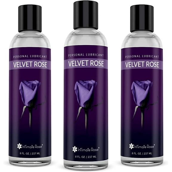 Velvet Rose Intimate Lubricant Vaginal Moisturizer 8oz, 3-Pack