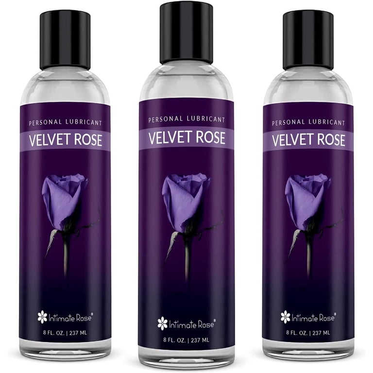 Velvet Rose Water-Based Intimate Lubricant for Vaginal Dryness, 8oz Lube,  3-Pack - Walmart.com