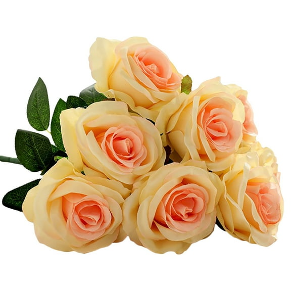 Velvet Roses Artificial Flower Bouquet, Ongmies Artificial Rose Flower Bouquet – Perfect for Diy Arrangements, Home, Garden & Table Centerpieces, Rose Artificial Silk Flowers