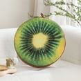 thumbnail image 1 of Velvet Round Decorative Pillow 15-Inch for Couch Decor (Kiwi), 1 of 7