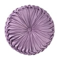 thumbnail image 1 of Velvet Round Decorative Pillow for Couch 15-Inch (Light Purple), 1 of 4