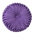 thumbnail image 1 of Velvet Round Decorative Pillow for Couch 15-Inch (Purple), 1 of 5