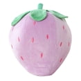 thumbnail image 1 of Velvet Round Decorative Pillow for Couch (Strawberry, Purple), 1 of 8