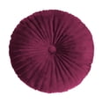 thumbnail image 1 of Velvet Round Decorative Throw Pillow, Pleated Pumpkin Shaped Cushion, Button Accent Floor Pillow For Sofa Bedroom, 1 of 9