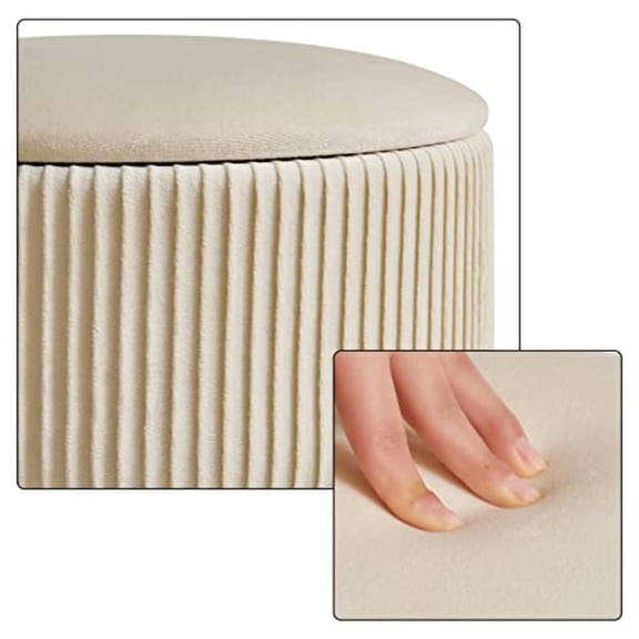 Velvet Round Footrest Stool Ottoman, Makeup Vanity Stool Side Table, Velvet Dressing Table Seat, Pouf Couch Stool, Golden Steel Legs, LG-30H