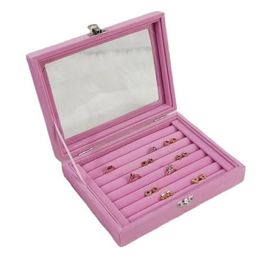 Velvet Rrings Box Jewelry Display Casket Storage Organizer Ring Earrings Box Case Jewelry Box