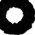 thumbnail image 1 of Velvet Scrunchies Jumbo Size Plush Big Ponytail Holders Thick Braided Locked Hair Big Made in the USA Black, 1 of 7