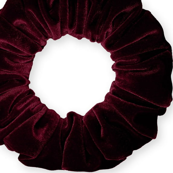 Velvet Scrunchies Jumbo Size Plush Big Ponytail Holders Thick Braided Locked Hair Big Made in the USA Burgundy