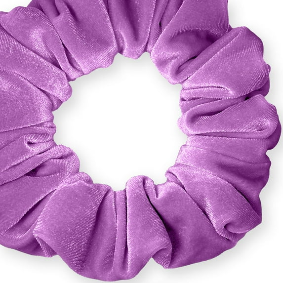Velvet Scrunchies Jumbo Size Plush Big Ponytail Holders Thick Braided Locked Hair Big Made in the USA Lavender