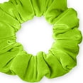 thumbnail image 1 of Velvet Scrunchies Jumbo Size Plush Big Ponytail Holders Thick Braided Locked Hair Big Made in the USA Lime, 1 of 7