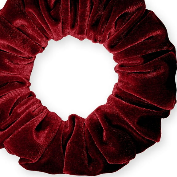 Velvet Scrunchies Jumbo Size Plush Big Ponytail Holders Thick Braided Locked Hair Big Made in the USA Maroon