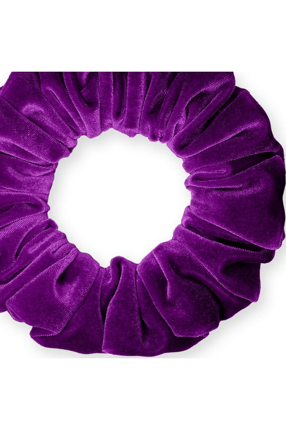 Velvet Scrunchies Jumbo Size Plush Big Ponytail Holders Thick Braided Locked Hair Big Made in the USA Orchid Dark
