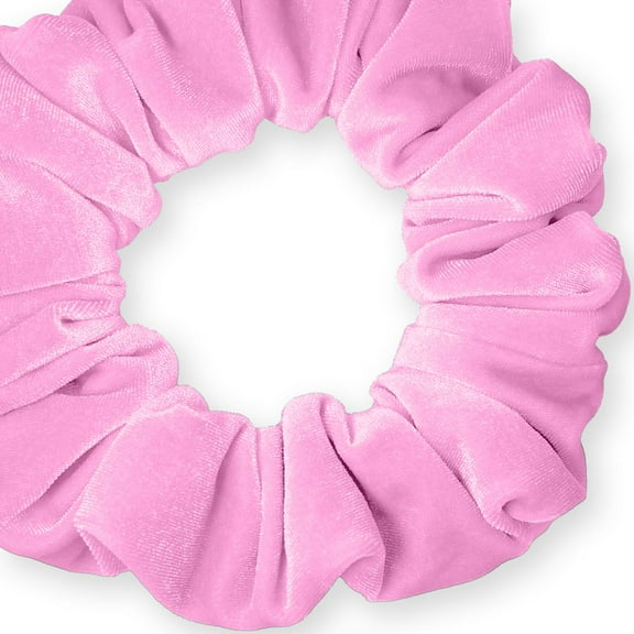 Velvet Scrunchies Jumbo Size Plush Big Ponytail Holders Thick Braided Locked Hair Big Made in the USA Pink Light