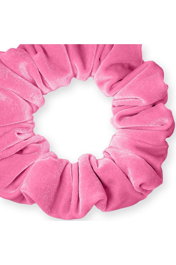 Velvet Scrunchies Jumbo Size Plush Big Ponytail Holders Thick Braided Locked Hair Big Made in the USA Pink